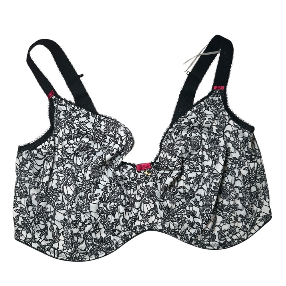 Elomi Black and White Floral Bra Intimates